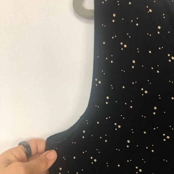 Loft Dress Spots Soft Sleeveless Back Tie Grosgrain Ribbon Closure Lined - Picture 3 of 9